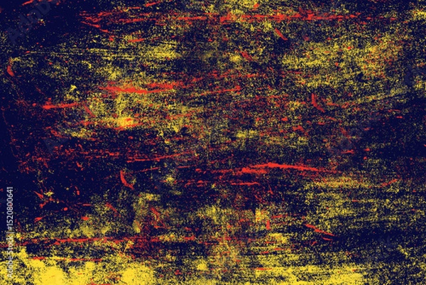 Fototapeta Abstract Texture with Red Streaks and Yellow Accents