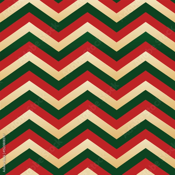 Fototapeta Pattern seamless chevron abstract wave background stripe gold luxury color and line. Geometric line vector. Christmas background.
