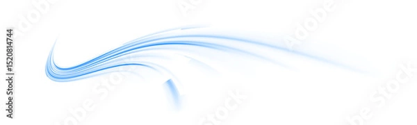 Fototapeta PNG blue laser curve with speed line blur and dynamic streak PNG, where the trail glows across the highway and every flash leaves a new light line behind another turning line.