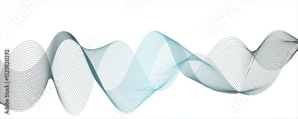 Fototapeta Abstract grey,blue smooth element swoosh speed wave modern stream background. Frequency sound wave lines and technology background, Design for brochure,Wallpaper, Business banner, poster