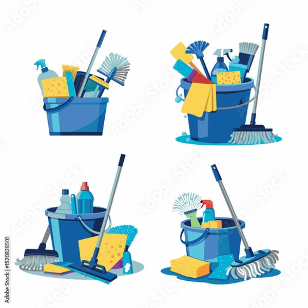 Obraz set of cleaning tools