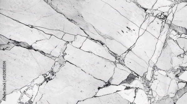 Fototapeta White Marble Texture Cracks