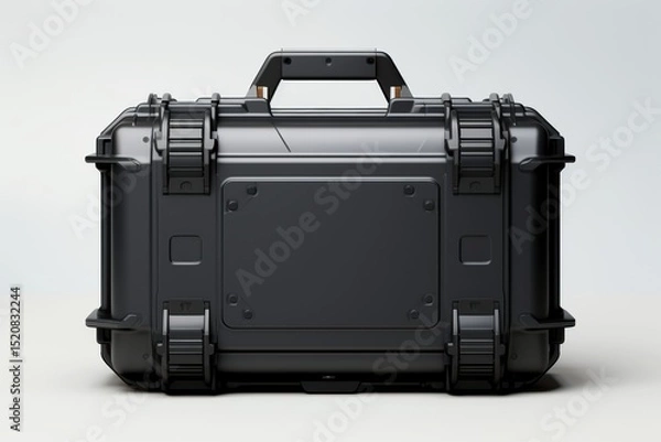 Fototapeta Durable black storage case designed for secure transport of equipment