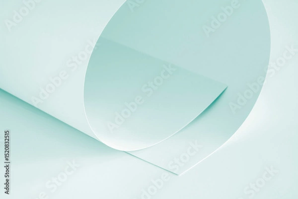 Fototapeta A sheet of paper in soft, cool pastel tones as a background for designer artistic solutions.