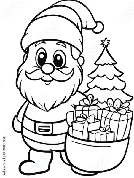 Obraz Santa Giving Out Presents