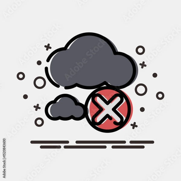 Fototapeta Icon zero emission. Renewable energy elements. Icon in MBE style.