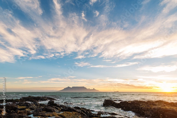 Obraz Table Mountain beach sunset