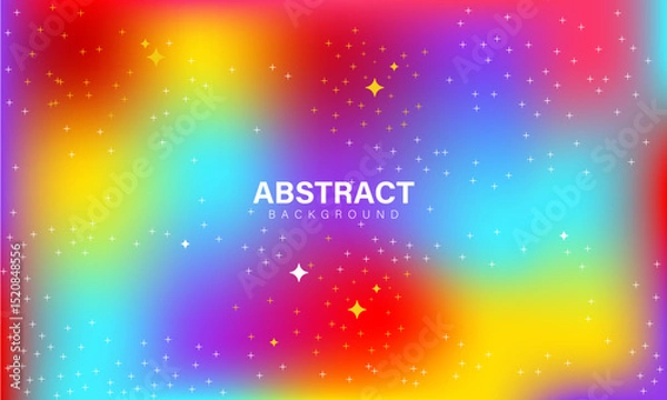 Fototapeta Colorful abstract gradient background with sparkles.