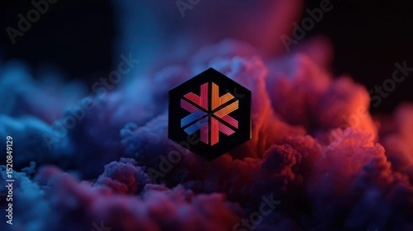 Fototapeta Creating a dynamic kubernetes emblem in a modern environment