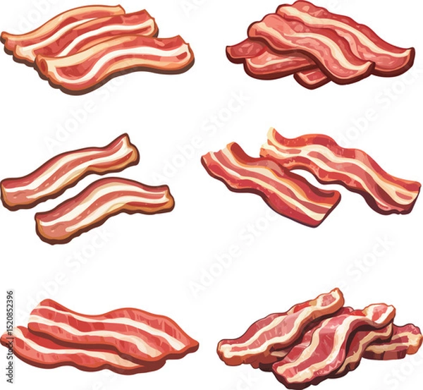 Obraz Cartoon bacon illustration material
