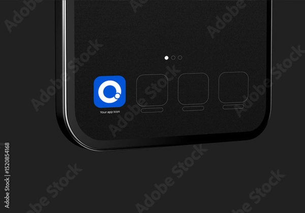 Fototapeta App Icon Branding Mockup on Smartphone Screen Presentation