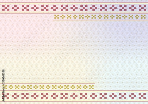 Fototapeta 沖縄ミンサー89 麻の葉