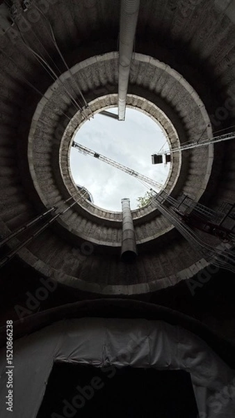Fototapeta building site of prague new metro line D
