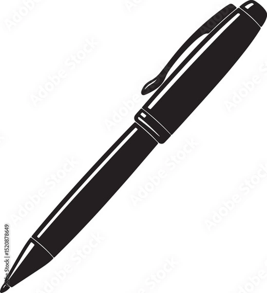 Obraz Pen Silhouette Vector Illustration