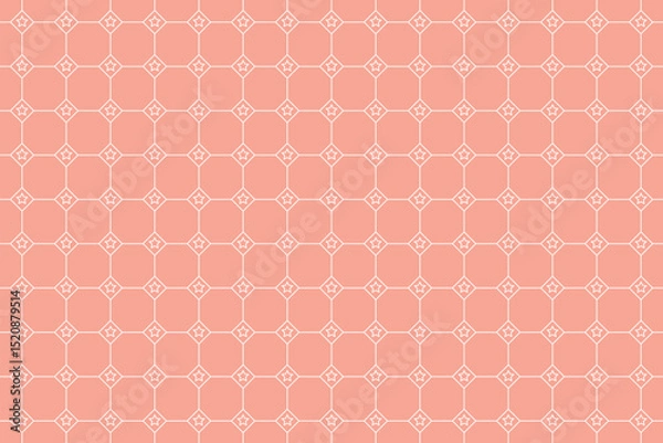 Obraz Delicate seamless geometric pattern featuring octagons, squares, and star-shaped decorative elements