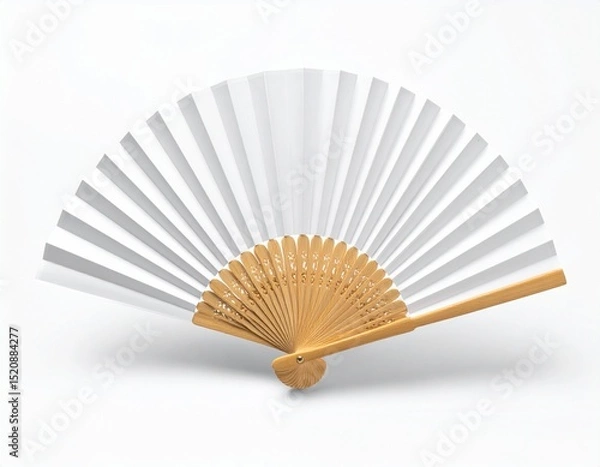 Fototapeta 白い無地の扇子