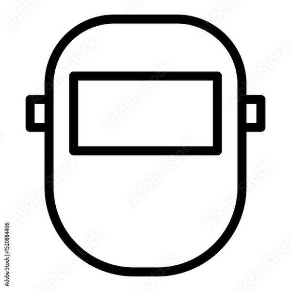 Obraz Welding mask icon. Vector line icon
