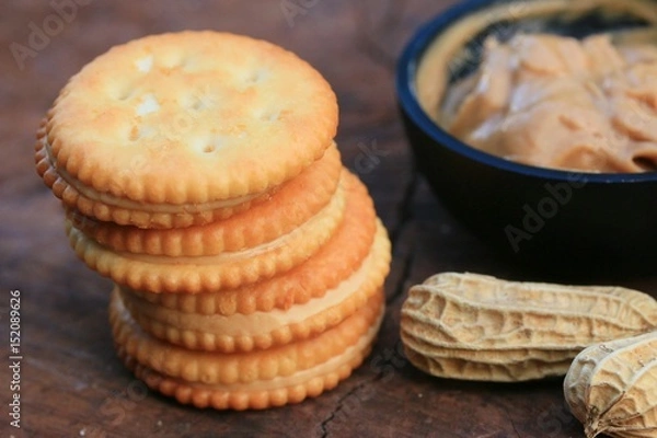 Obraz Crackers and peanut butter