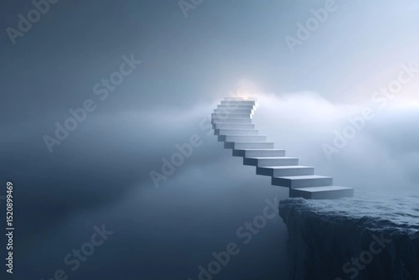 Obraz Conceptual staircase structure leading into an abstract empty space
