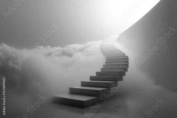 Obraz Conceptual staircase structure leading into an abstract empty space