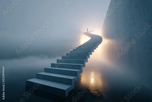 Obraz Conceptual staircase structure leading into an abstract empty space