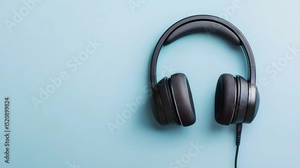 Fototapeta Exploring the world of sound headphones and audio technology studio environment product photography perspective