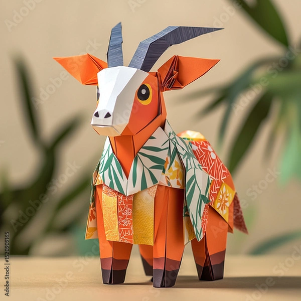 Obraz origami cow