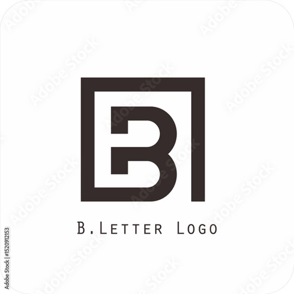 Obraz Vector logo design with the letter B symbol is simple, clear, bold, easy to remember, elegant, easy to apply on a large or small scale
