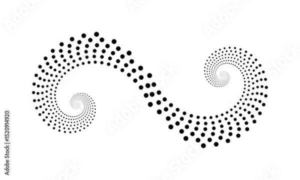 Fototapeta golden ration fibonacci pattern for logo icon background web graphic tattoo. vector illustration.