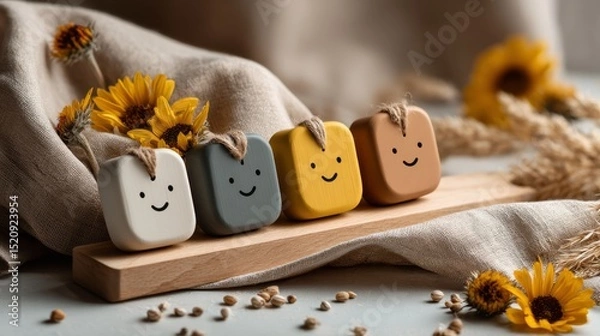 Obraz Customer feedback for smart phone reviews satisfying ratings with star quality in a natural setting