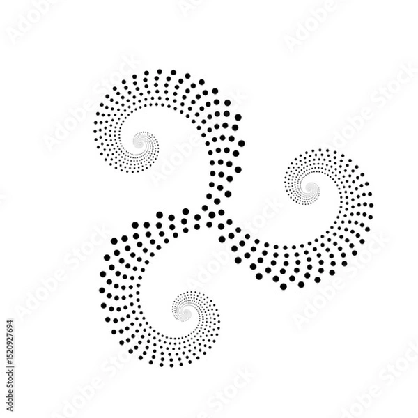 Fototapeta golden ration fibonacci pattern for logo icon background web graphic tattoo. vector illustration.