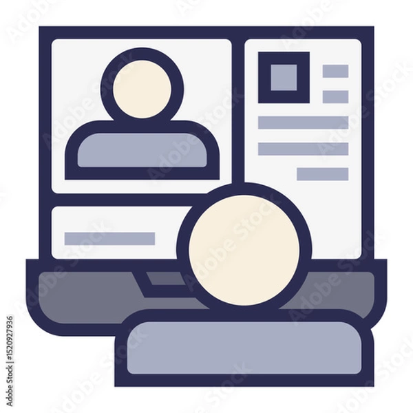 Obraz Online Interview Icon