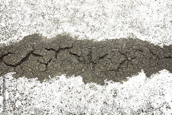 Obraz Distressed Grainy Grunge Overlay, Textured Concrete Surface with Dried Residue, Moss Crust, and Fine Cracks