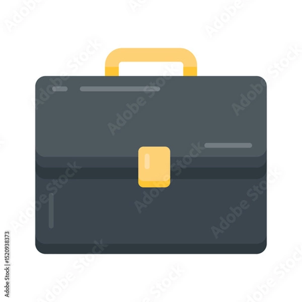 Fototapeta A flat icon of briefcase used for business travel