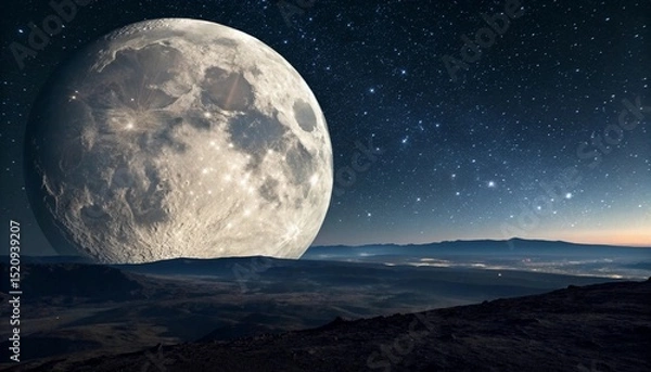 Obraz moon over the sea