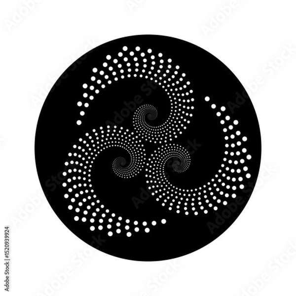 Fototapeta golden ration fibonacci pattern for logo icon background web graphic tattoo. vector illustration.