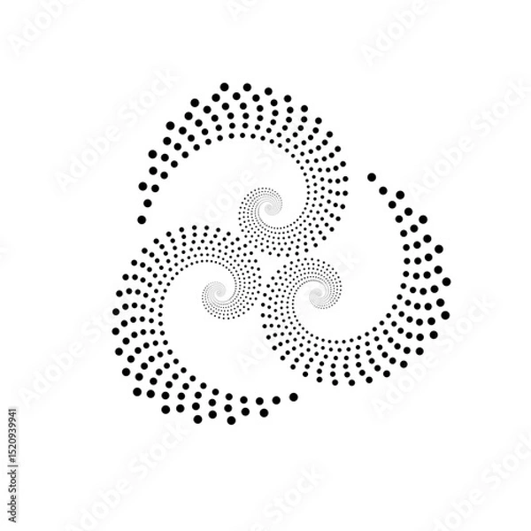 Fototapeta golden ration fibonacci pattern for logo icon background web graphic tattoo. vector illustration.