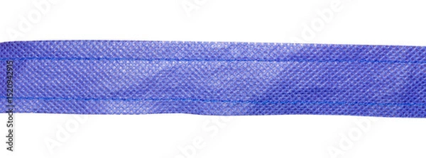 Obraz Realistic Blue Fabric Linen Texture Isolated on Transparent Background for Creative Project or Design.