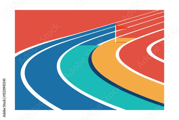 Obraz running track and field vector