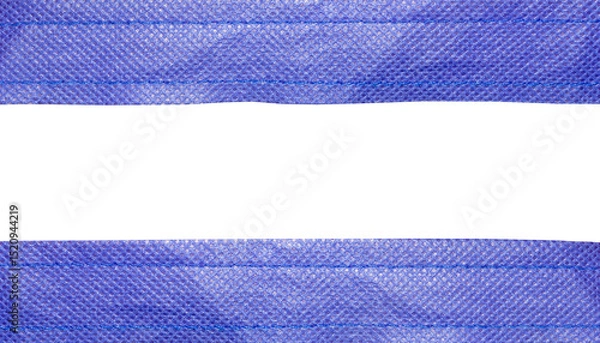 Obraz Realistic Blue Fabric Linen Texture Isolated on Transparent Background for Creative Project or Design.