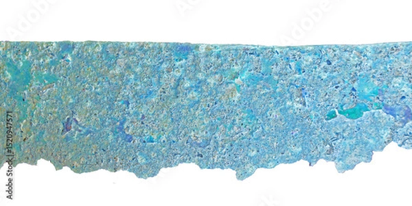 Obraz Rusted Grunge Metal Texture with Torn Edges on Transparent Background