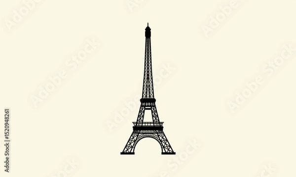 Obraz Eiffel Tower Silhouette.