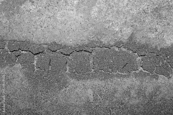 Obraz Textured Concrete Surface with Dried Residue, Moss Crust, and Fine Cracks