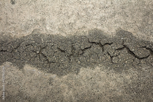 Obraz Textured Concrete Surface with Dried Residue, Moss Crust, and Fine Cracks