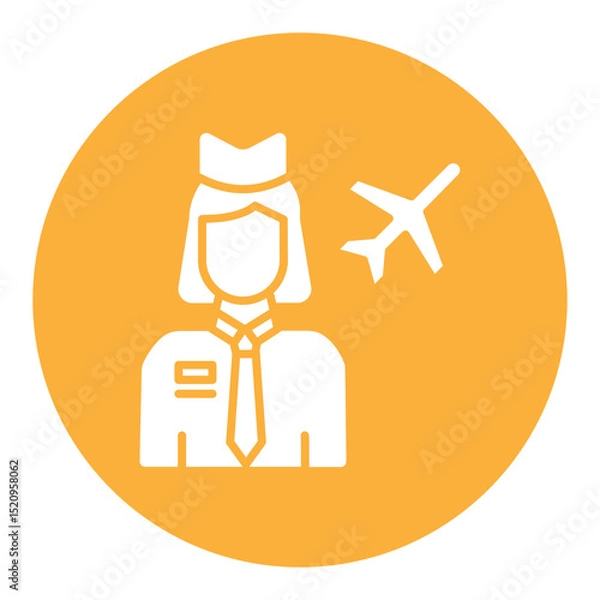 Fototapeta Air Hostess Icon
