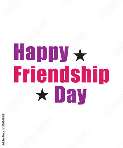 Fototapeta Abstract happy Friendship Day vector logo design,  Happy friendship day logo design