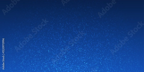 Obraz Abstract grid pixel pattern background. Vector illustration element with square, geometric mosaic, texture on dark blue color. Graphic design for digital datum, technology futuristic background