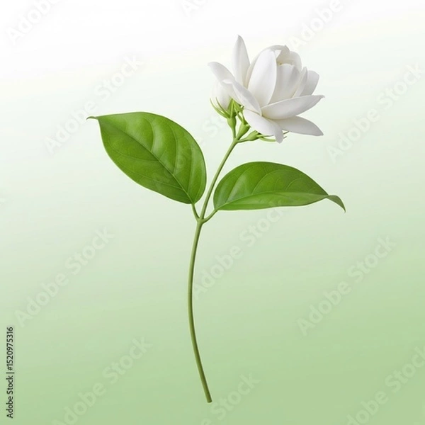 Fototapeta Jasmine flower on green background