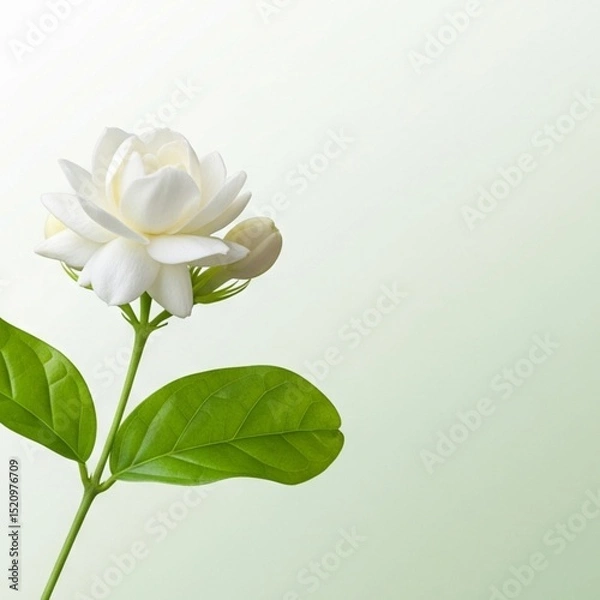 Fototapeta Jasmine flower on green background
