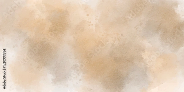 Obraz Abstract watercolor background. Vector watercolor art brown background. Brush painted watercolor paper texture gradient background.